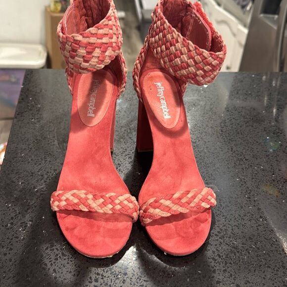 Jeffrey Campbell Lindsey Woven Braided Heel Sandals Size 6.5 EUC Womens - Picture 2 of 7